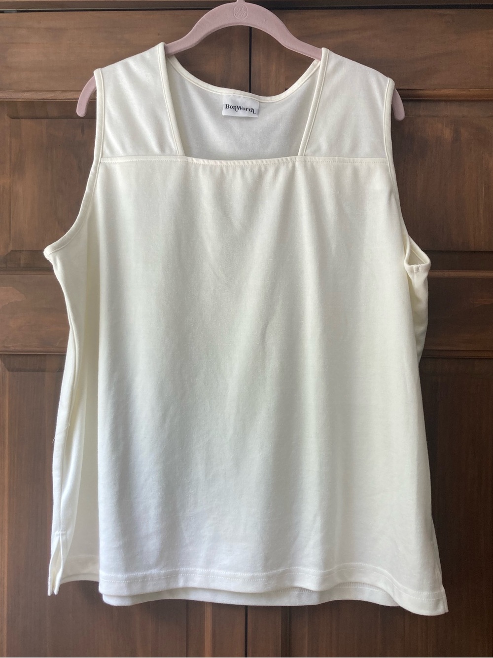 BonWorth Ivory Squareneck Tank Top